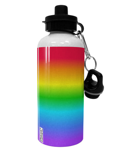 Horizontal Rainbow Gradient Aluminum 600ml Water Bottle All Over Print by TooLoud-Water Bottles-TooLoud-White-Davson Sales