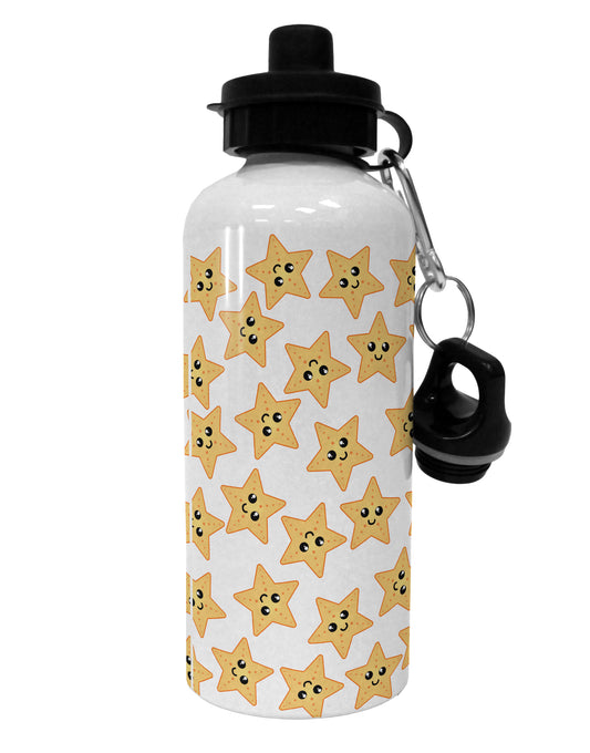 Cute Starfish All Over Aluminum 600ml Water Bottle by TooLoud-Water Bottles-TooLoud-White-Davson Sales