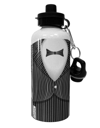 Skeleton Tuxedo Suit Costume Aluminum 600ml Water Bottle All Over Print-Water Bottles-TooLoud-White-Davson Sales