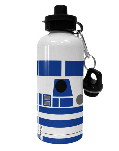 Blue and White Robot AOP Aluminum 600ml Water Bottle All Over Print by TooLoud-Water Bottles-TooLoud-White-Davson Sales