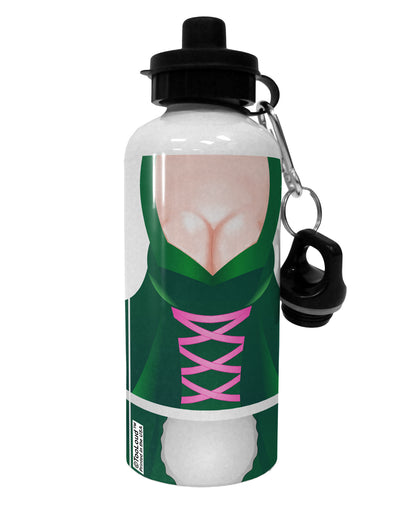 Sexy Dirndl Costume Green Aluminum 600ml Water Bottle All Over Print by TooLoud-Water Bottles-TooLoud-White-Davson Sales