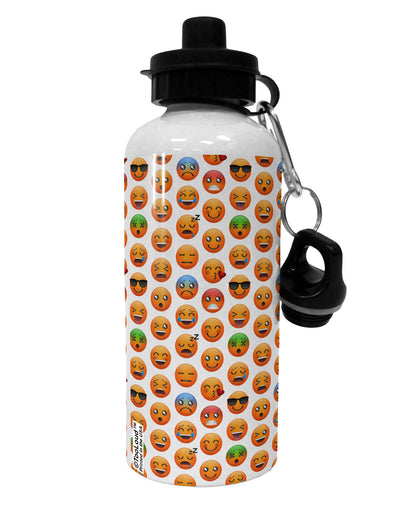 Lots Of Emojis AOP Aluminum 600ml Water Bottle All Over Print-Water Bottles-TooLoud-White-Davson Sales