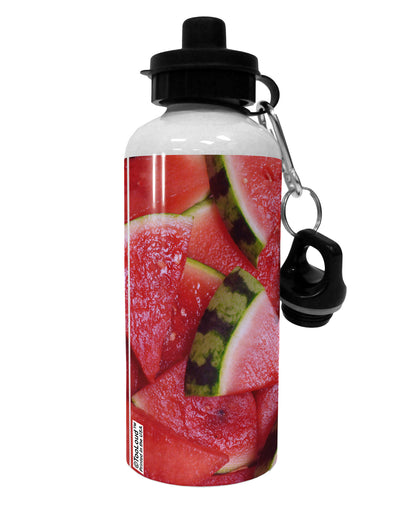 Watermelon Everywhere Aluminum 600ml Water Bottle All Over Print-Water Bottles-TooLoud-White-Davson Sales