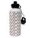 Cherries Everywhere Aluminum 600ml Water Bottle by TooLoud-Water Bottles-TooLoud-White-Davson Sales