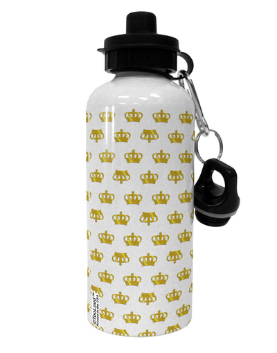 Gold Crowns AOP Aluminum 600ml Water Bottle All Over Print by TooLoud-Water Bottles-TooLoud-White-Davson Sales