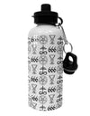 Satanic Symbols Aluminum 600ml Water Bottle All Over Print-Water Bottles-TooLoud-White-Davson Sales