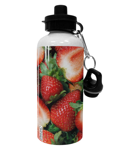 Strawberries All Over Aluminum 600ml Water Bottle All Over Print-Water Bottles-TooLoud-White-Davson Sales