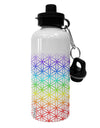 Chakra Flower of Life on White Aluminum 600ml Water Bottle All Over Print-Water Bottles-TooLoud-White-Davson Sales