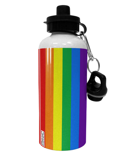 Rainbow Vertical Gay Pride Flag Aluminum 600ml Water Bottle All Over Print by TooLoud-TooLoud-White-Davson Sales