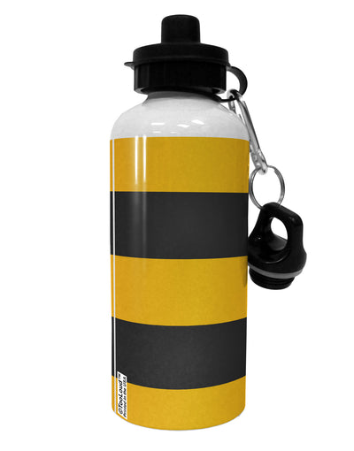 Bee Stripe Costume Aluminum 600ml Water Bottle All Over Print-Water Bottles-TooLoud-White-Davson Sales