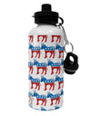 Democratic Symbol All Over Aluminum 600ml Water Bottle All Over Print-Water Bottles-TooLoud-White-Davson Sales