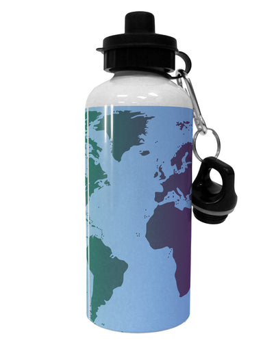 Cool World Map Design Aluminum 600ml Water Bottle All Over Print-Water Bottles-TooLoud-White-Davson Sales