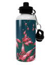 Bright Pink Painted Flamingos Aluminum 600ml Water Bottle All Over Print-Water Bottles-TooLoud-White-Davson Sales