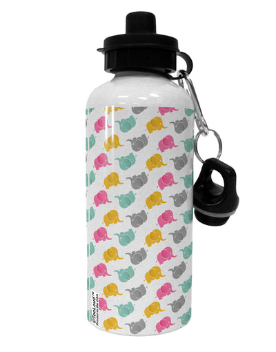 Cute Baby Elephants AOP Aluminum 600ml Water Bottle All Over Print-Water Bottles-TooLoud-White-Davson Sales