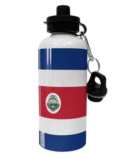 Costa Rica Flag AOP Aluminum 600ml Water Bottle All Over Print-Water Bottles-TooLoud-White-Davson Sales