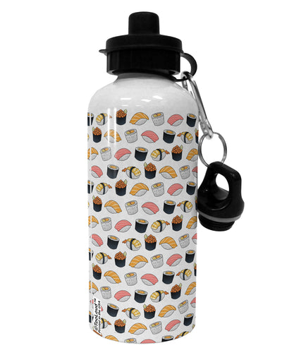 Cute Sushi AOP Aluminum 600ml Water Bottle All Over Print-Water Bottles-TooLoud-White-Davson Sales