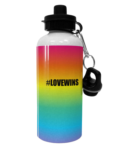 Rainbow Print - Hashtag Love Wins Aluminum 600ml Water Bottle All Over Print-Water Bottles-TooLoud-White-Davson Sales