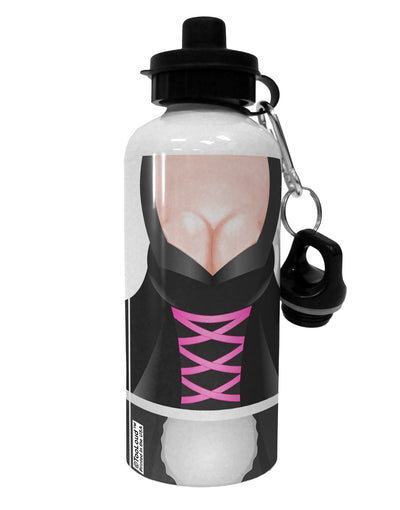 Sexy Dirndl Costume Black Aluminum 600ml Water Bottle All Over Print by TooLoud-Water Bottles-TooLoud-White-Davson Sales