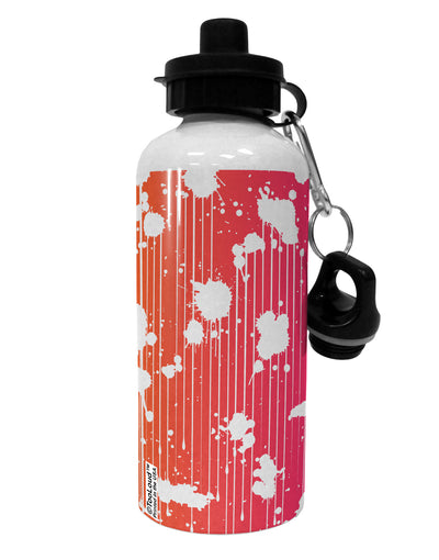 Splatter AOP - Orange Pink Aluminum 600ml Water Bottle All Over Print-Water Bottles-TooLoud-White-Davson Sales