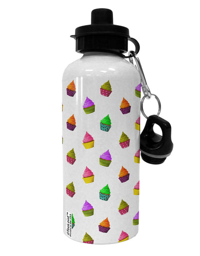 Real Cupcakes AOP Aluminum 600ml Water Bottle All Over Print-Water Bottles-TooLoud-White-Davson Sales