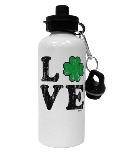 Irish Love - Distressed Aluminum 600ml Water Bottle by TooLoud-Water Bottles-TooLoud-White-Davson Sales