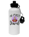 My First Diwali Aluminum 600ml Water Bottle by TooLoud-Water Bottles-TooLoud-White-Davson Sales