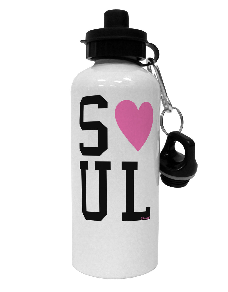 Matching Soulmate Design - Soul - Pink Aluminum 600ml Water Bottle by TooLoud-Water Bottles-TooLoud-White-Davson Sales