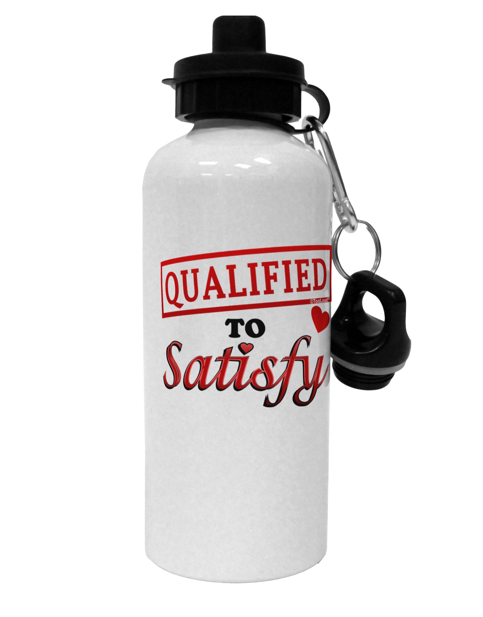 Qualified To Satisfy Aluminum 600ml Water Bottle-Water Bottles-TooLoud-White-Davson Sales