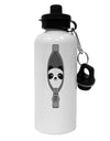 Funny Panda Peeking Out of Zipper Aluminum 600ml Water Bottle by TooLoud-Water Bottles-TooLoud-White-Davson Sales