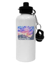 CO Rainbow Sunset Watercolor Text Aluminum 600ml Water Bottle-Water Bottles-TooLoud-White-Davson Sales