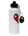 Couples Pixel Heart Design - Left Aluminum 600ml Water Bottle by TooLoud-Water Bottles-TooLoud-White-Davson Sales