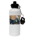 Sidecar Motorcycle Photo Aluminum 600ml Water Bottle-Water Bottles-TooLoud-White-Davson Sales