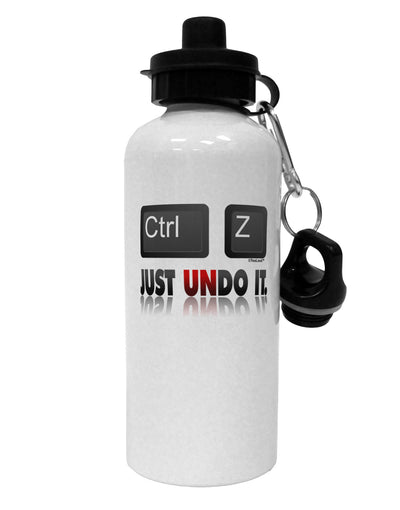 Ctrl Z Just Undo It Aluminum 600ml Water Bottle-Water Bottles-TooLoud-White-Davson Sales