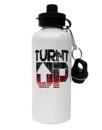 TooLoud Turnt Up Distressed Aluminum 600ml Water Bottle-Water Bottles-TooLoud-White-Davson Sales