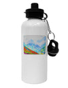 CO Fog Mountains Watercolor Aluminum 600ml Water Bottle-Water Bottles-TooLoud-White-Davson Sales