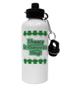 Seeing Double St. Patrick's Day Aluminum 600ml Water Bottle-Water Bottles-TooLoud-White-Davson Sales