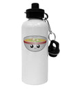 Cute Miso Soup Bowl Aluminum 600ml Water Bottle by TooLoud-Water Bottles-TooLoud-White-Davson Sales