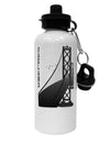 Oakland Text Bay Bridge Aluminum 600ml Water Bottle-Water Bottles-TooLoud-White-Davson Sales