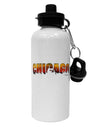 Chicago Skyline Cutout - Sunset Sky Aluminum 600ml Water Bottle by TooLoud-Water Bottles-TooLoud-White-Davson Sales