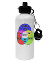 Beer Girl and Sports Diagram Aluminum 600ml Water Bottle-Water Bottles-TooLoud-White-Davson Sales