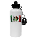 Mexican Flag - Dancing Silhouettes Aluminum 600ml Water Bottle by TooLoud-Water Bottles-TooLoud-White-Davson Sales