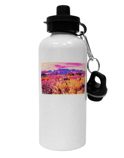 Colorful Colorado Mountains Aluminum 600ml Water Bottle by TooLoud-Water Bottles-TooLoud-White-Davson Sales