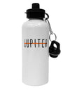 Planet Jupiter Earth Text Only Aluminum 600ml Water Bottle by TooLoud-Water Bottles-TooLoud-White-Davson Sales