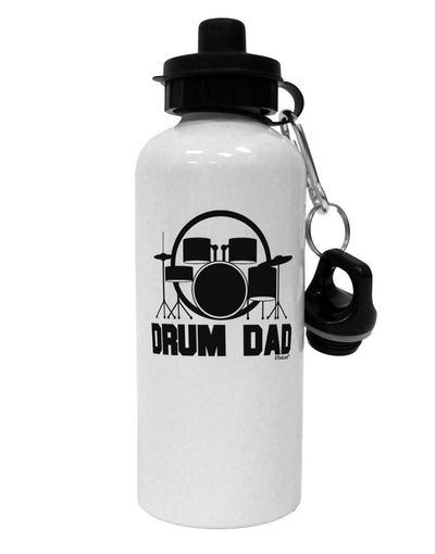 Drum Dad Aluminum 600ml Water Bottle by TooLoud-Water Bottles-TooLoud-White-Davson Sales