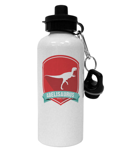 Jurassic Abelisaurus Dinosaur Design Aluminum 600ml Water Bottle by TooLoud-Water Bottles-TooLoud-White-Davson Sales