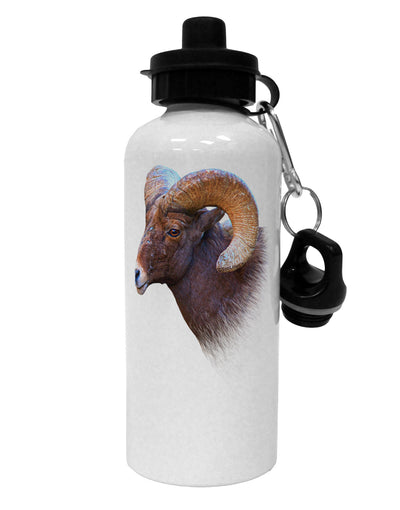 Majestic Bighorn Ram Aluminum 600ml Water Bottle-Water Bottles-TooLoud-White-Davson Sales