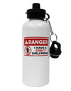 Danger - Crazy Girlfriend Aluminum 600ml Water Bottle-Water Bottles-TooLoud-White-Davson Sales