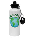 Go Green - Planet Earth Aluminum 600ml Water Bottle-Water Bottles-TooLoud-White-Davson Sales