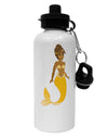 Mermaid Design - Yellow Aluminum 600ml Water Bottle-Water Bottles-TooLoud-White-Davson Sales