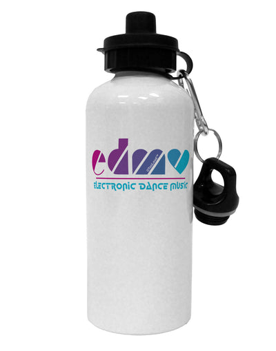 EDM Heart Aluminum 600ml Water Bottle-Water Bottles-TooLoud-White-Davson Sales